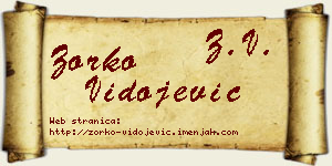 Zorko Vidojević vizit kartica
